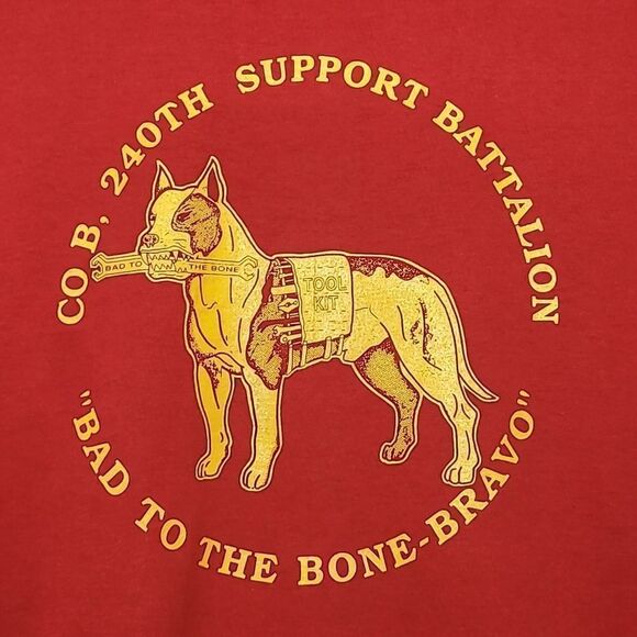 Vintage Marines 240th Support Battalion T Shirt Size Large - Picture 2 of 6